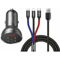 Baseus Digital Display Dual USB 4.8A Car Charger 24W TZCCBX-0G